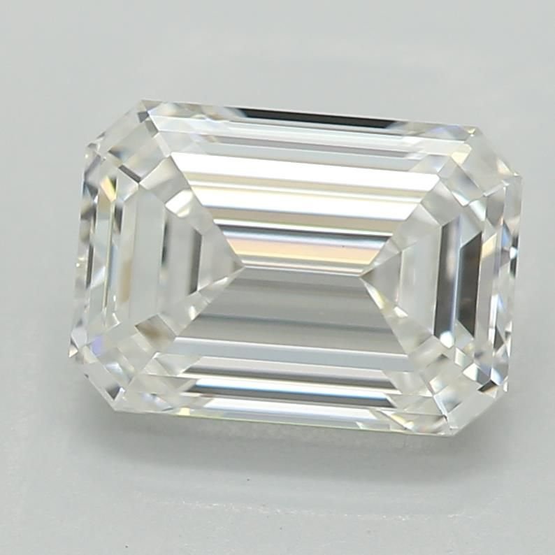 1.05ct F VVS2 Rare Carat Ideal Cut Emerald Lab Grown Diamond