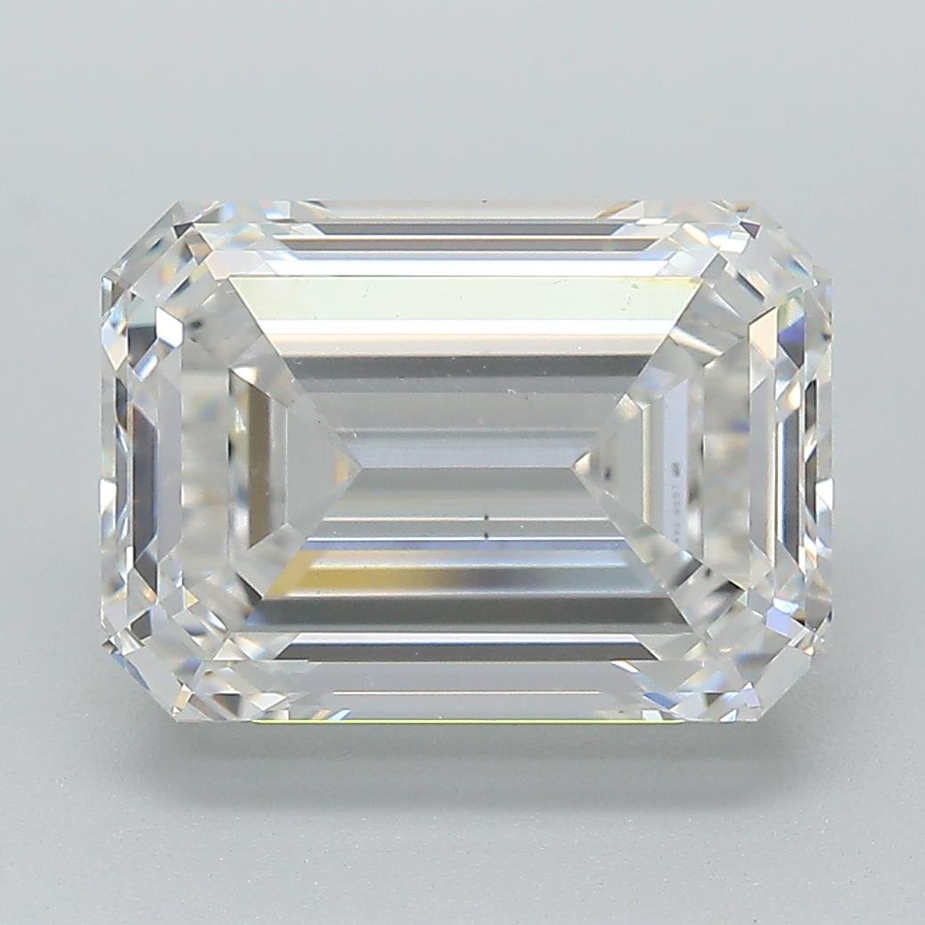 5.36ct F VVS2 Rare Carat Ideal Cut Emerald Lab Grown Diamond