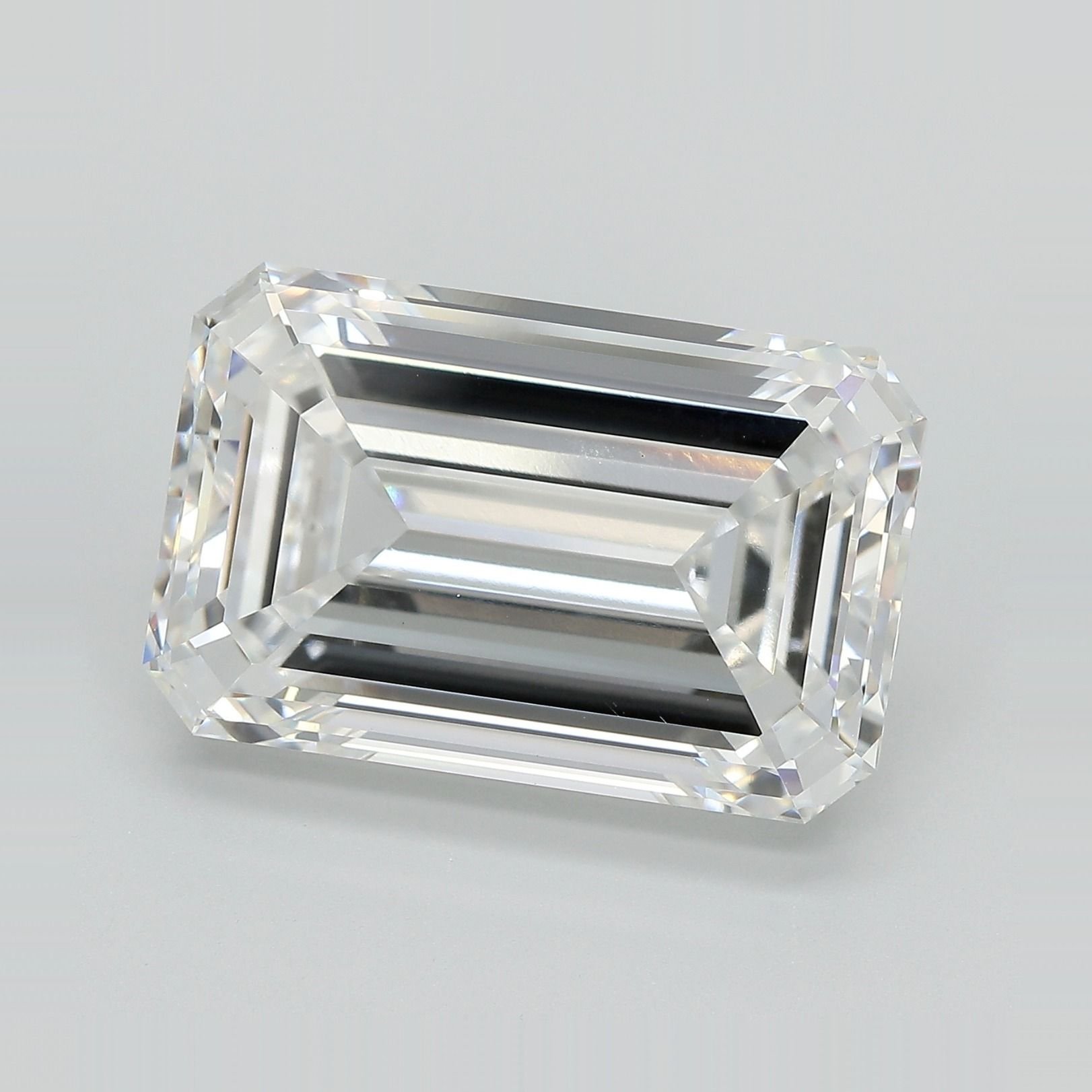 15.50ct F VVS2 Rare Carat Ideal Cut Emerald Lab Grown Diamond