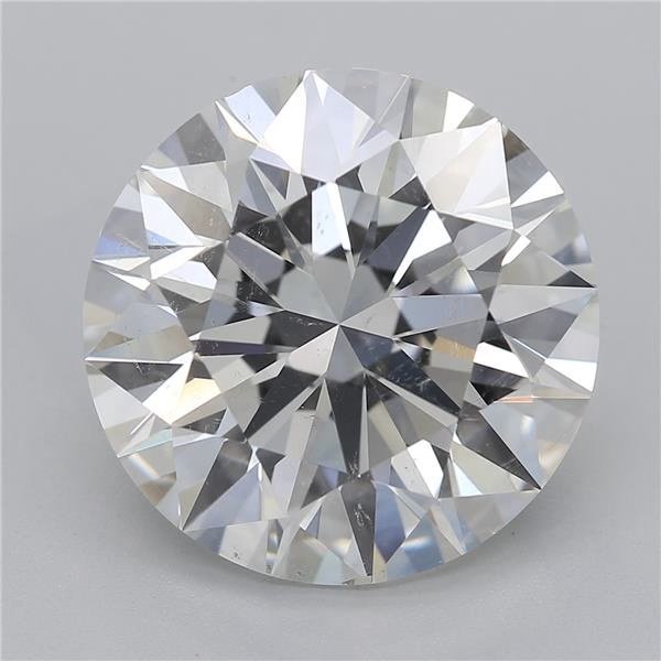 5.13ct H SI2 Rare Carat Ideal Cut Round Diamond