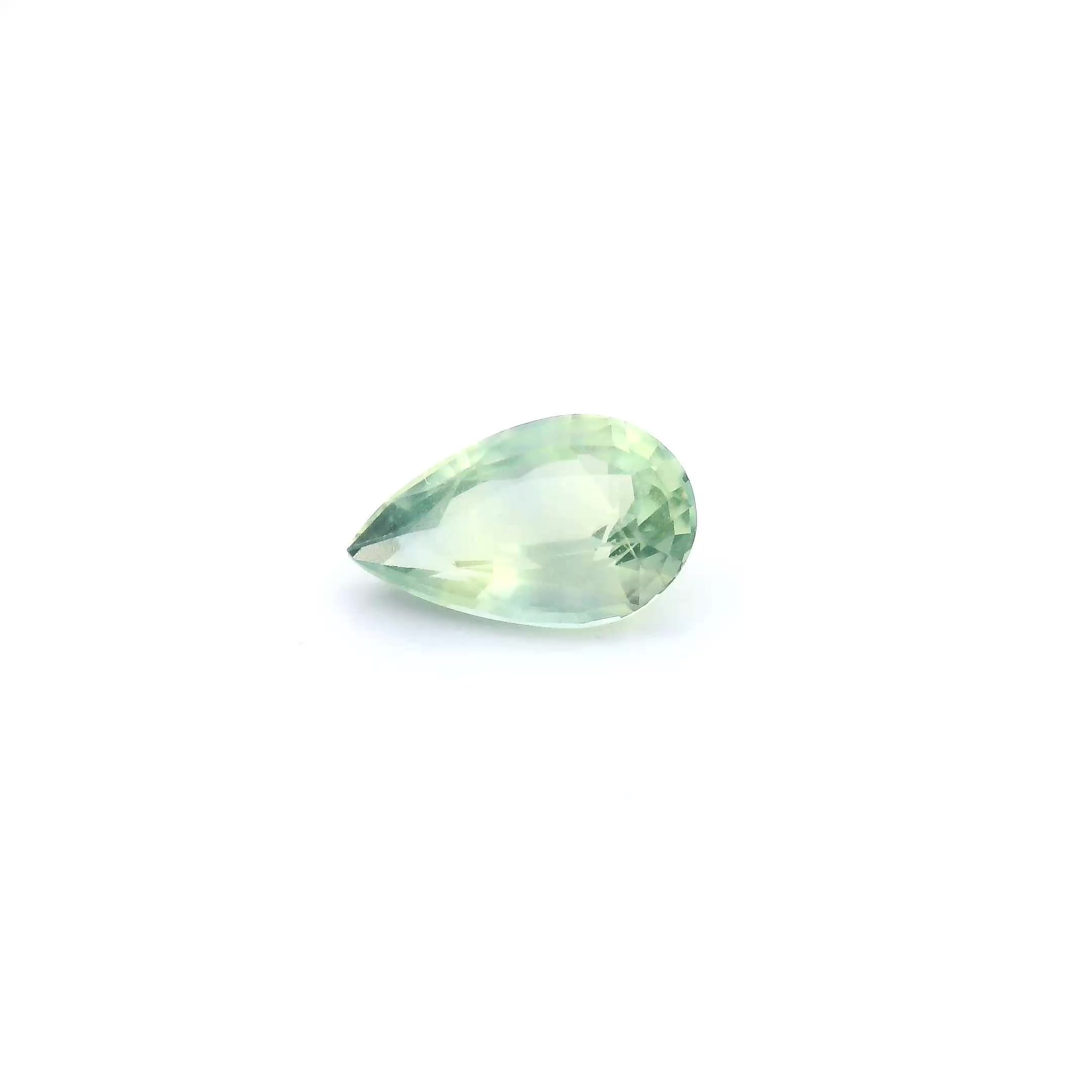 1.01 Carat Light Green Pear Sapphire