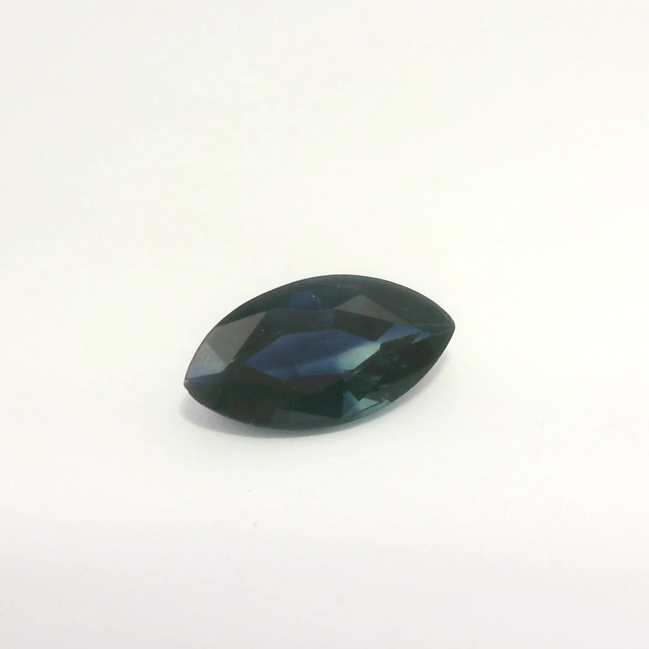 0.74 Carat Blue Marquise Sapphire