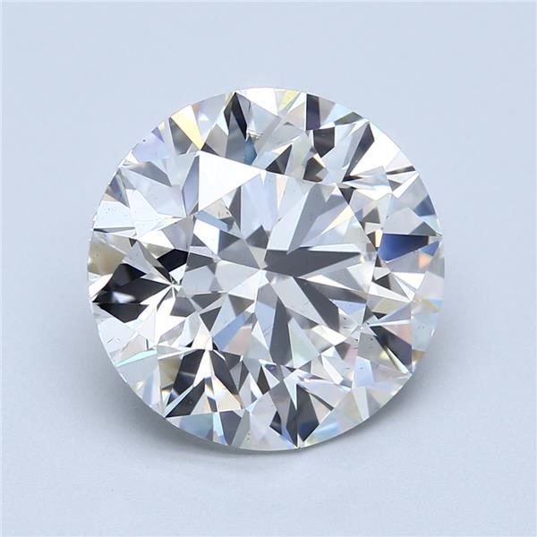 6.09ct G SI1 Rare Carat Ideal Cut Round Diamond