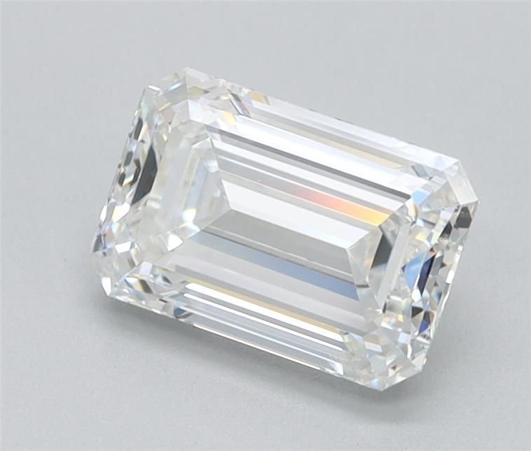 1.51ct G VVS2 Rare Carat Ideal Cut Emerald Lab Grown Diamond