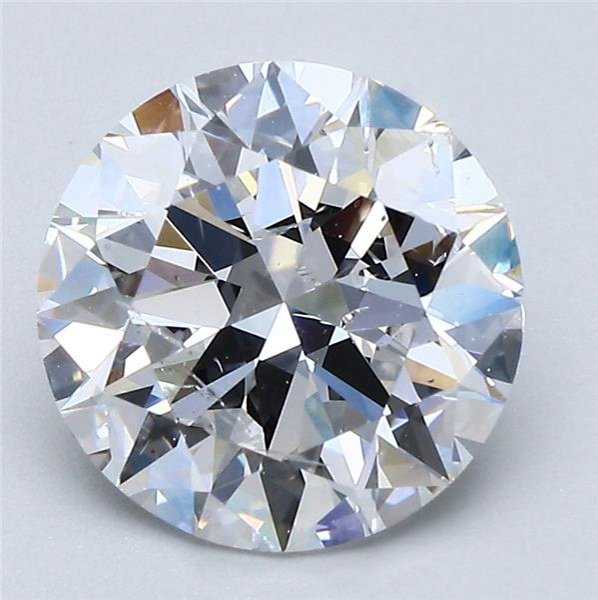 3.01ct D SI2 Rare Carat Ideal Cut Round Diamond