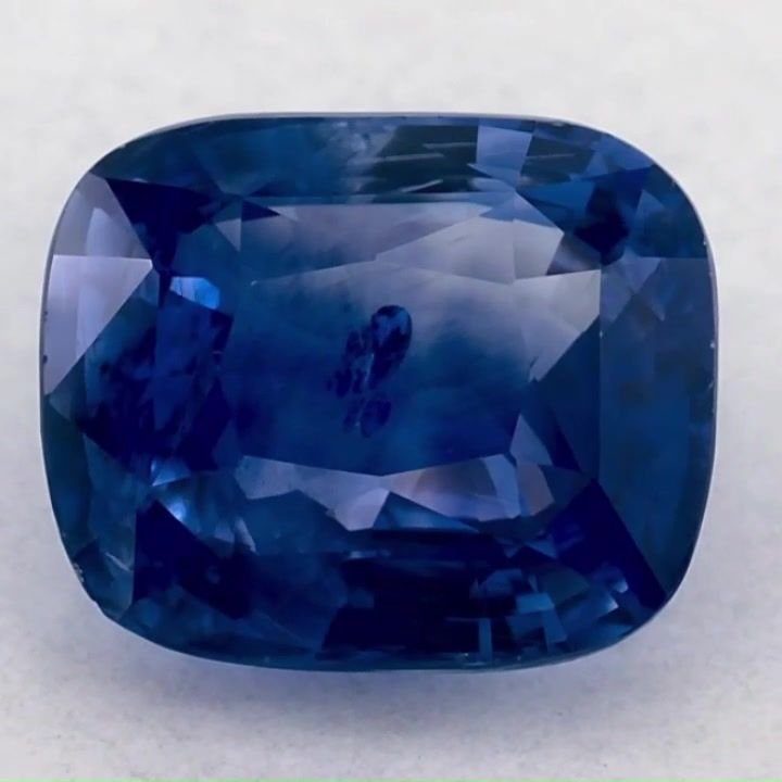 4.00 Carat Blue Cushion Sapphire