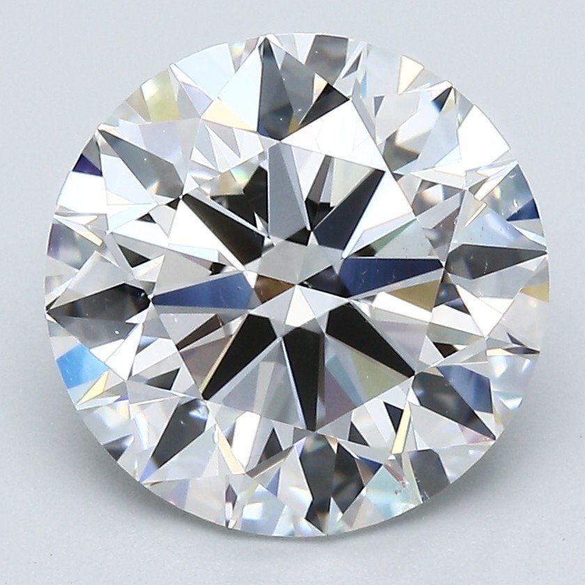 4.02ct F SI1 Rare Carat Ideal Cut Round Diamond