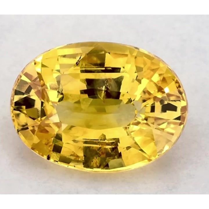 5.11 Carat Yellow Oval Sapphire