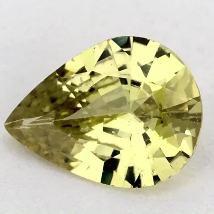 0.97 Carat Green Pear Sapphire