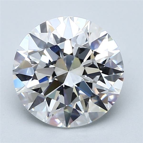 3.02ct E VVS2 Rare Carat Ideal Cut Round Diamond