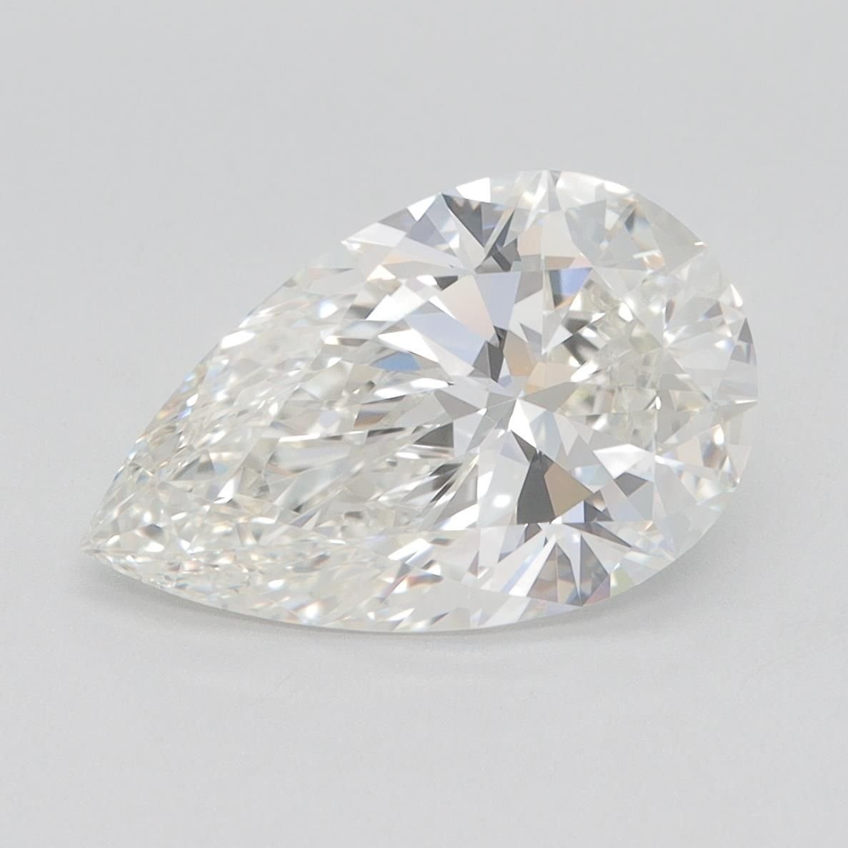 3.03ct I VVS2 Rare Carat Ideal Cut Pear Lab Grown Diamond