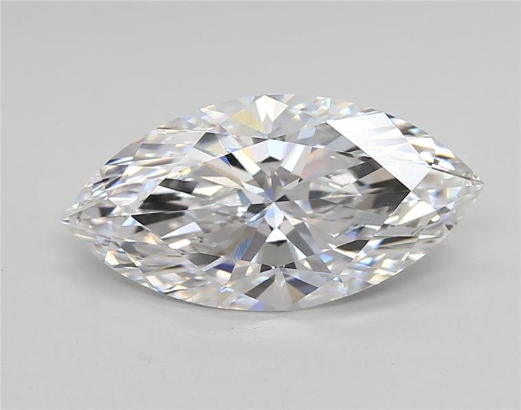 3.09ct D VVS2 Rare Carat Ideal Cut Marquise Lab Grown Diamond