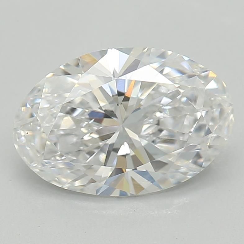 0.77ct D VS1 Rare Carat Ideal Cut Oval Lab Grown Diamond