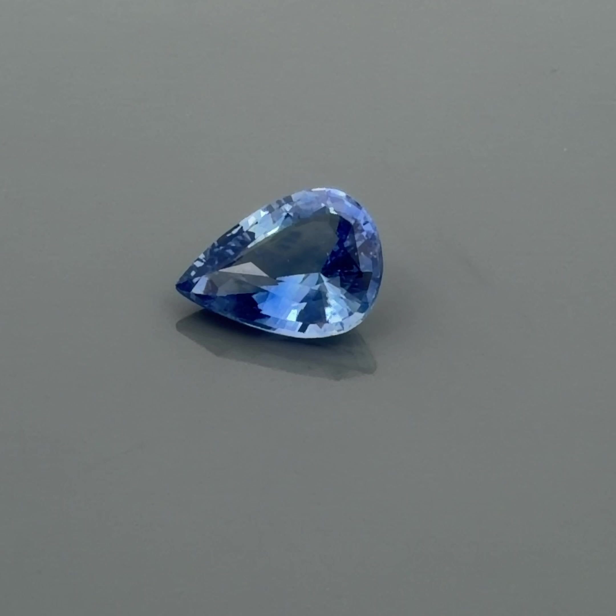 1.35 Carat Blue Pear Sapphire