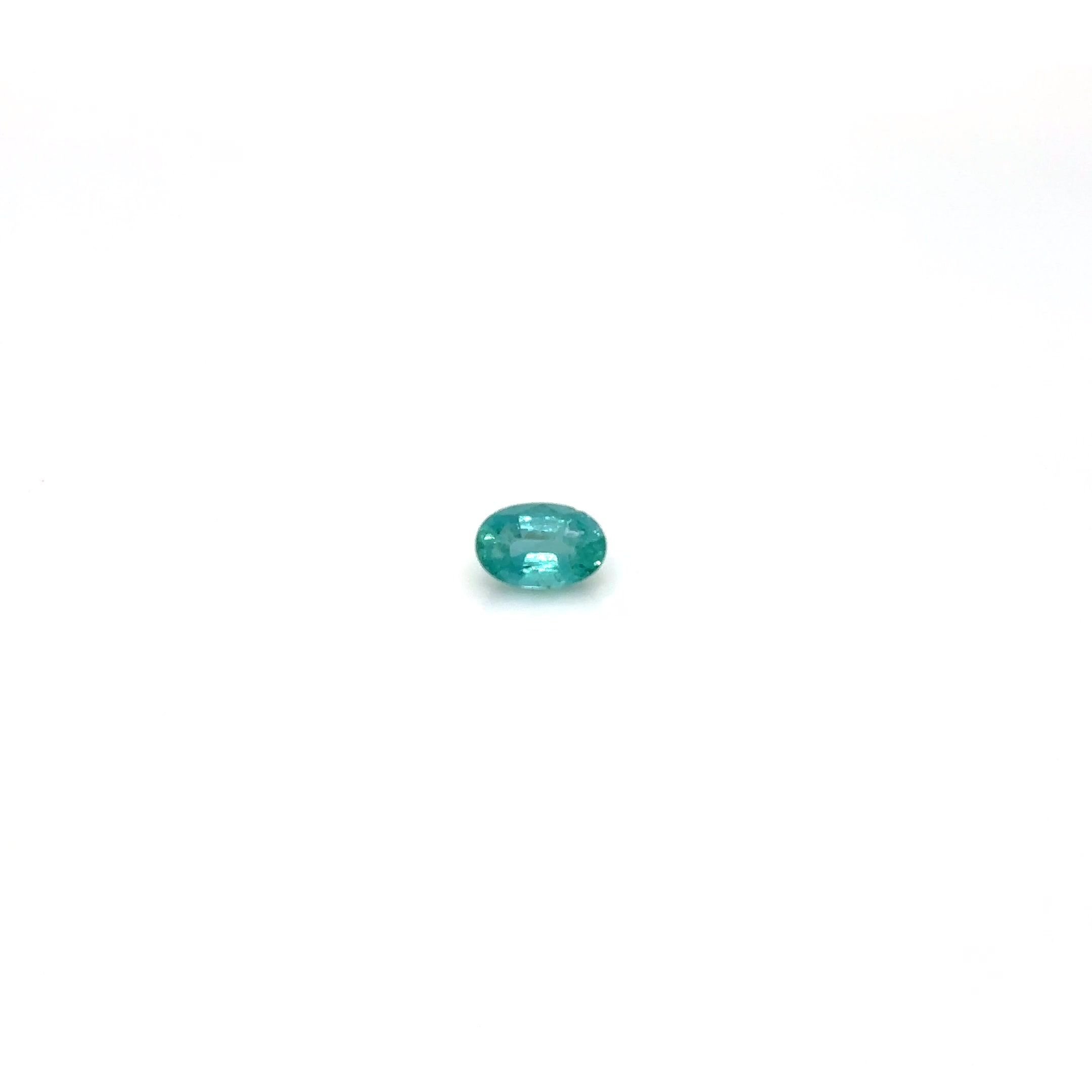 0.45 Carat Light Green Oval Emerald