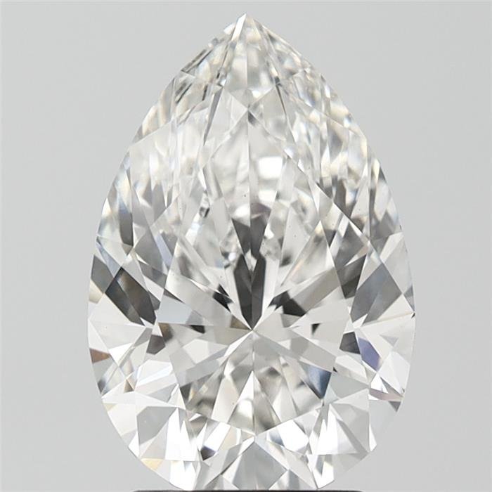 3.11ct H VS1 Rare Carat Ideal Cut Pear Lab Grown Diamond