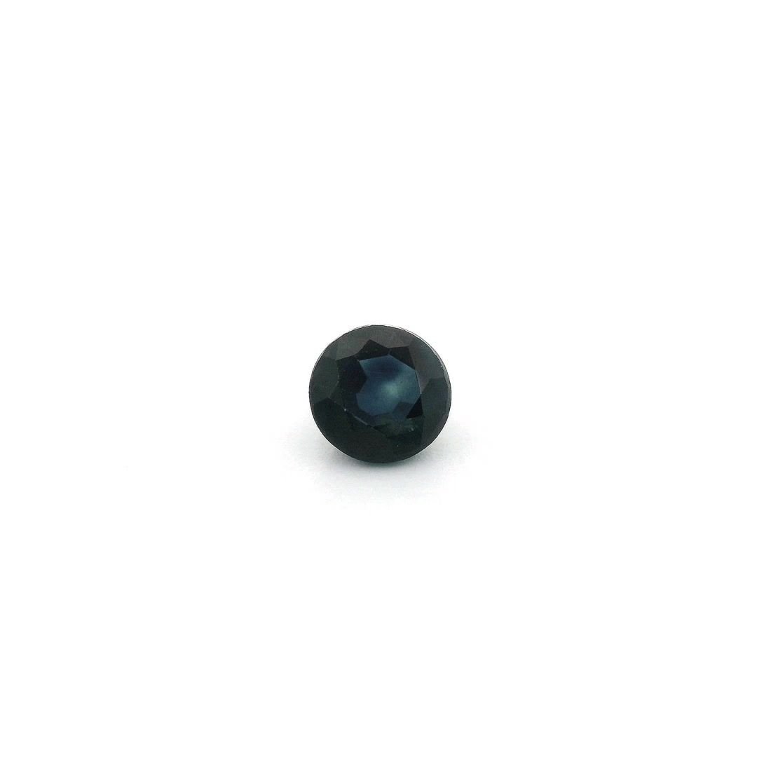 0.66 Carat Deep Blue Round Sapphire