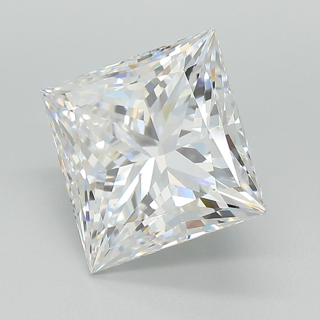 5.06ct E VVS2 Rare Carat Ideal Cut Princess Lab Grown Diamond