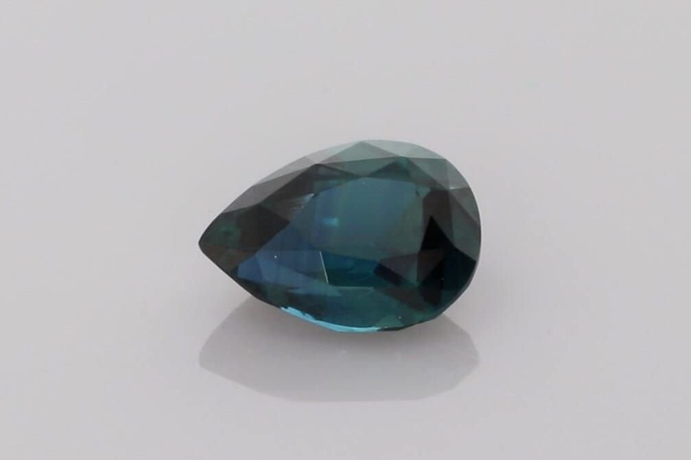 2.52 Carat Deep Teal Pear Sapphire