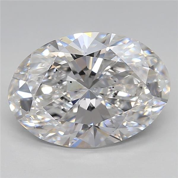 3.14ct E SI1 Rare Carat Ideal Cut Oval Lab Grown Diamond