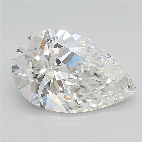 4.01ct F VS1 Rare Carat Ideal Cut Pear Lab Grown Diamond