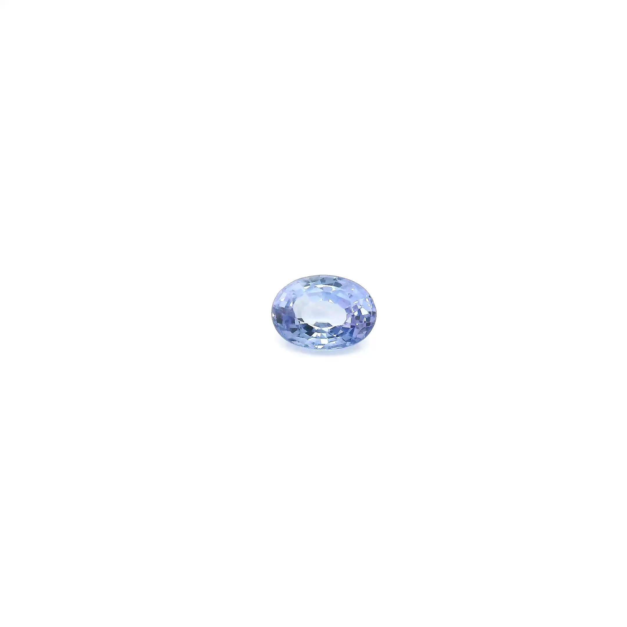 1.09 Carat Light Blue Oval Sapphire