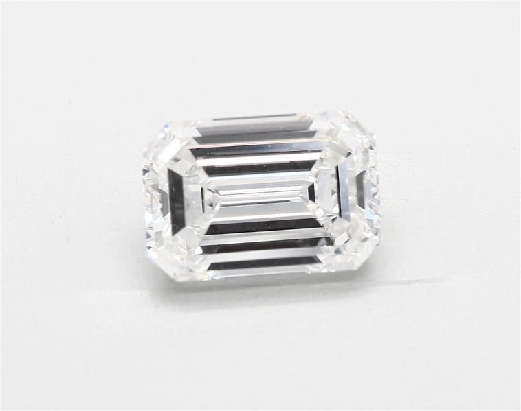 3.01ct F VS2 Rare Carat Ideal Cut Emerald Diamond