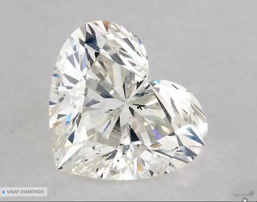 2.02ct J SI2 Rare Carat Ideal Cut Heart Diamond