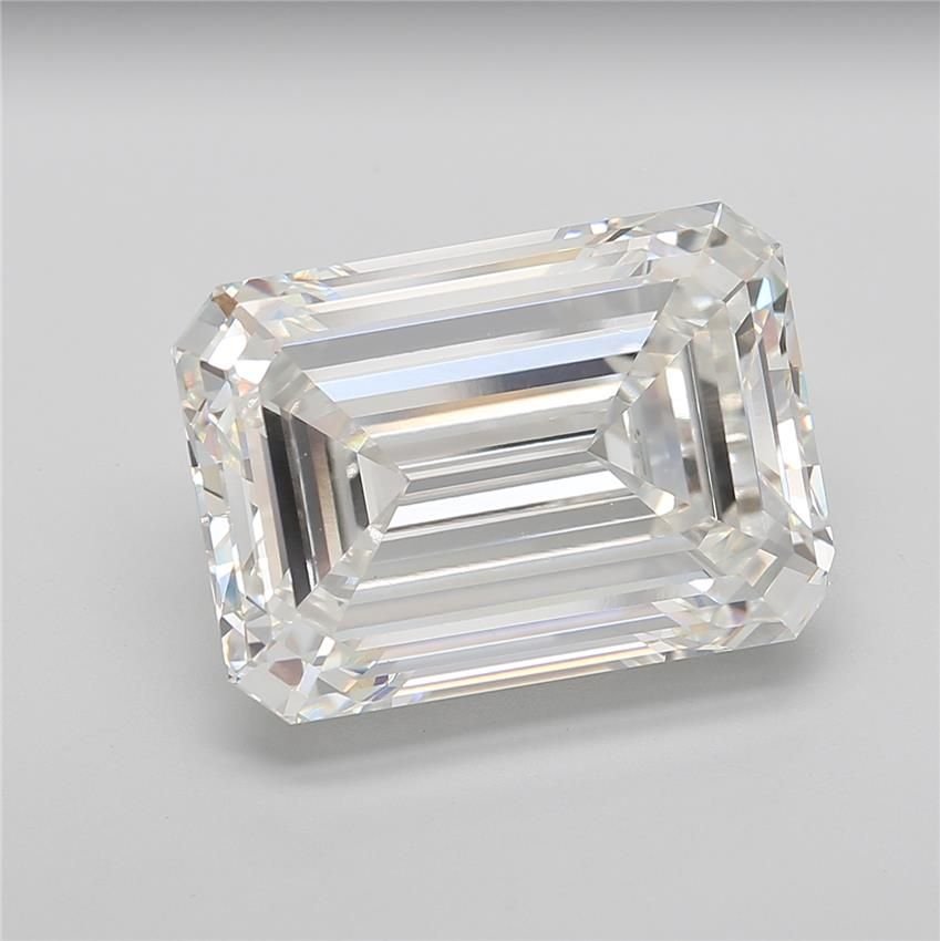 20.29ct F VVS2 Rare Carat Ideal Cut Emerald Lab Grown Diamond