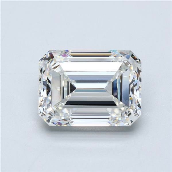 8.01ct H VVS2 Rare Carat Ideal Cut Emerald Diamond