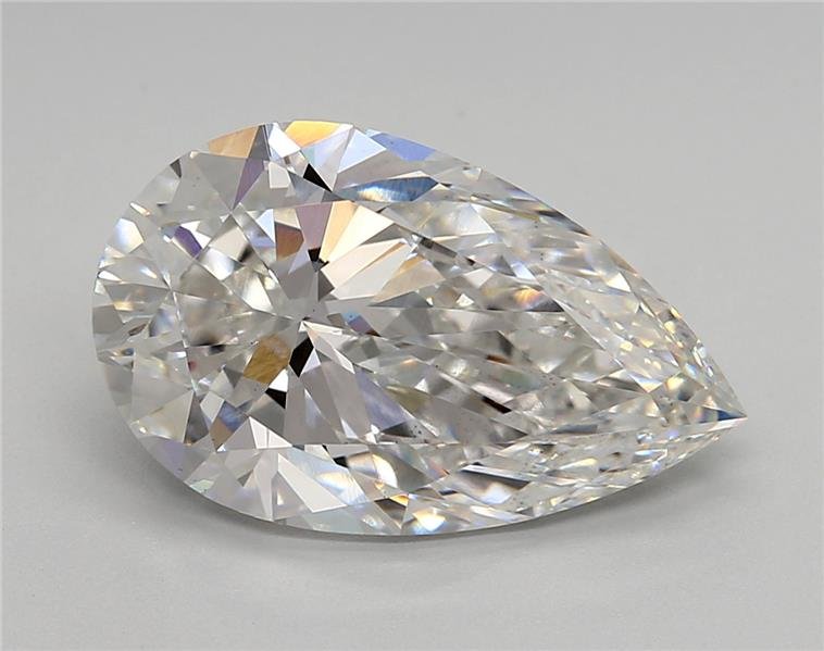 5.02ct E VS2 Rare Carat Ideal Cut Pear Lab Grown Diamond