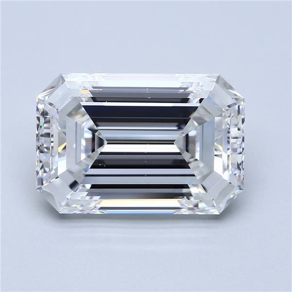 7.01ct E SI1 Rare Carat Ideal Cut Emerald Diamond