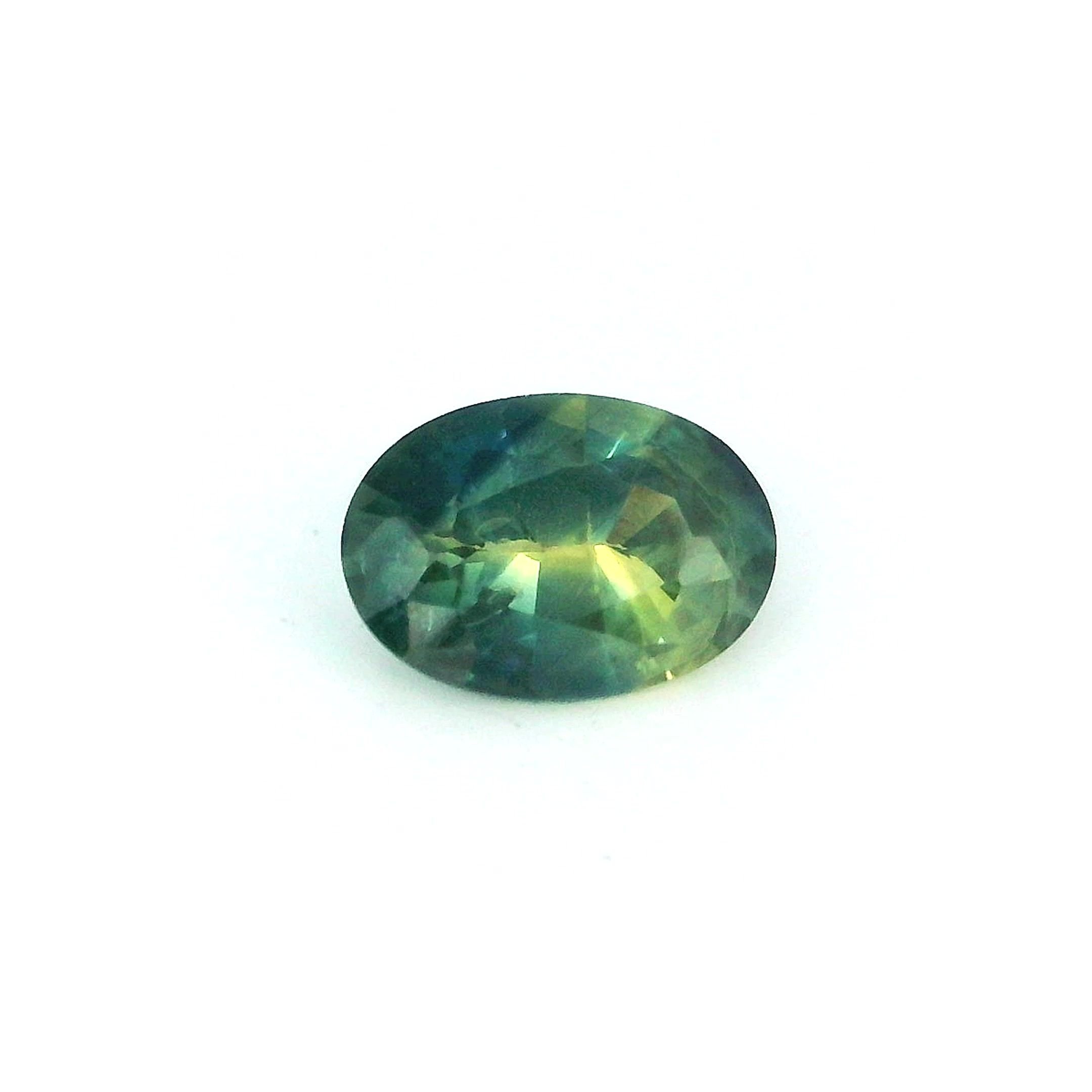 0.80 Carat Green Oval Sapphire