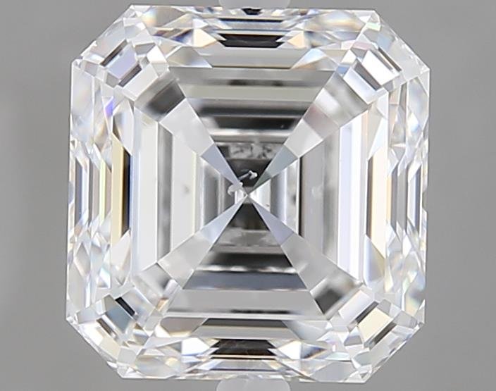 3.04ct E SI1 Rare Carat Ideal Cut Asscher Diamond