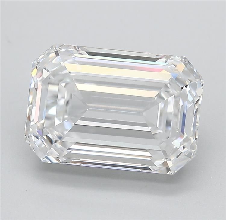 12.08ct F VVS2 Rare Carat Ideal Cut Emerald Lab Grown Diamond