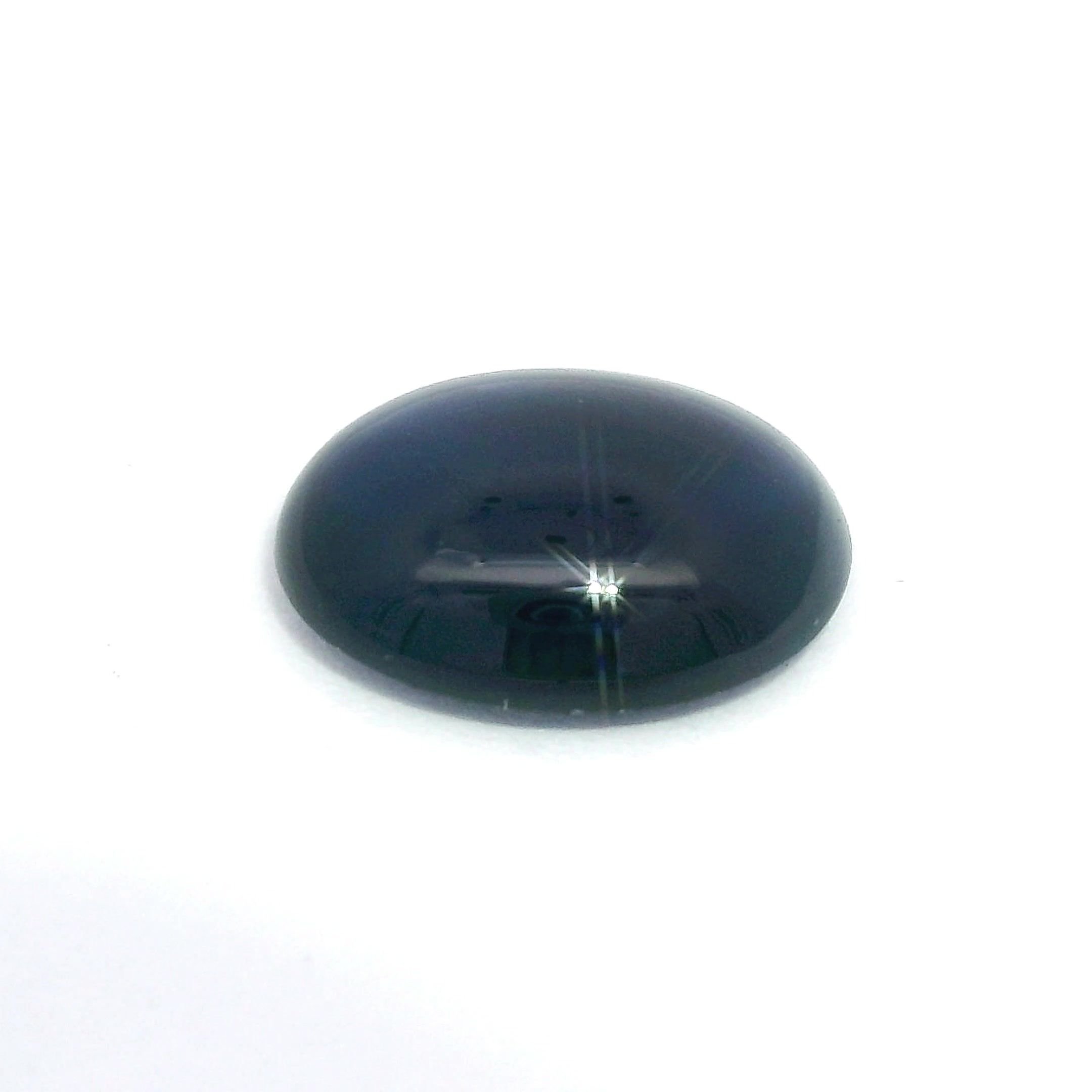 3.67 Carat Deep Blue Oval Sapphire