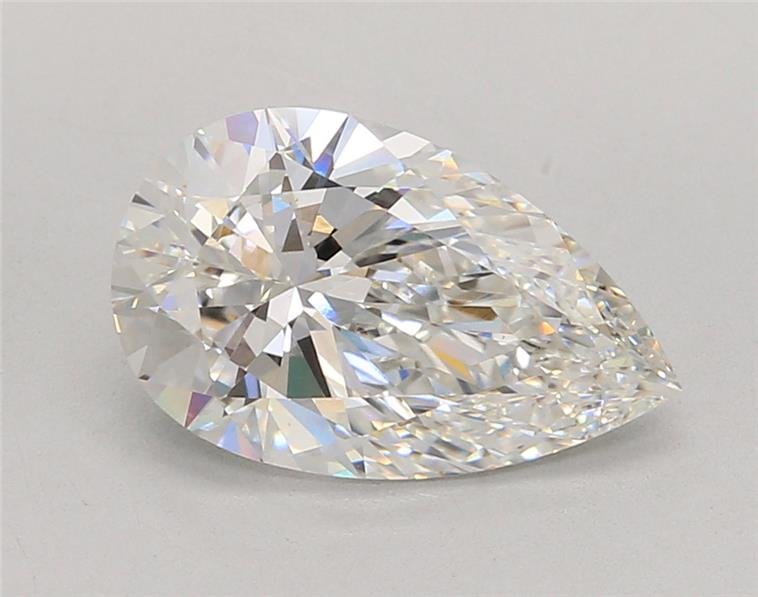 3.04ct F VVS2 Rare Carat Ideal Cut Pear Lab Grown Diamond