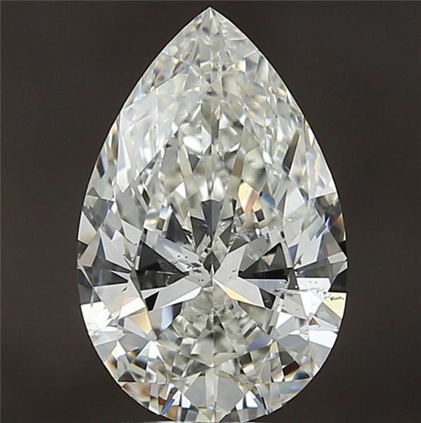 3.01ct J SI2 Rare Carat Ideal Cut Pear Diamond