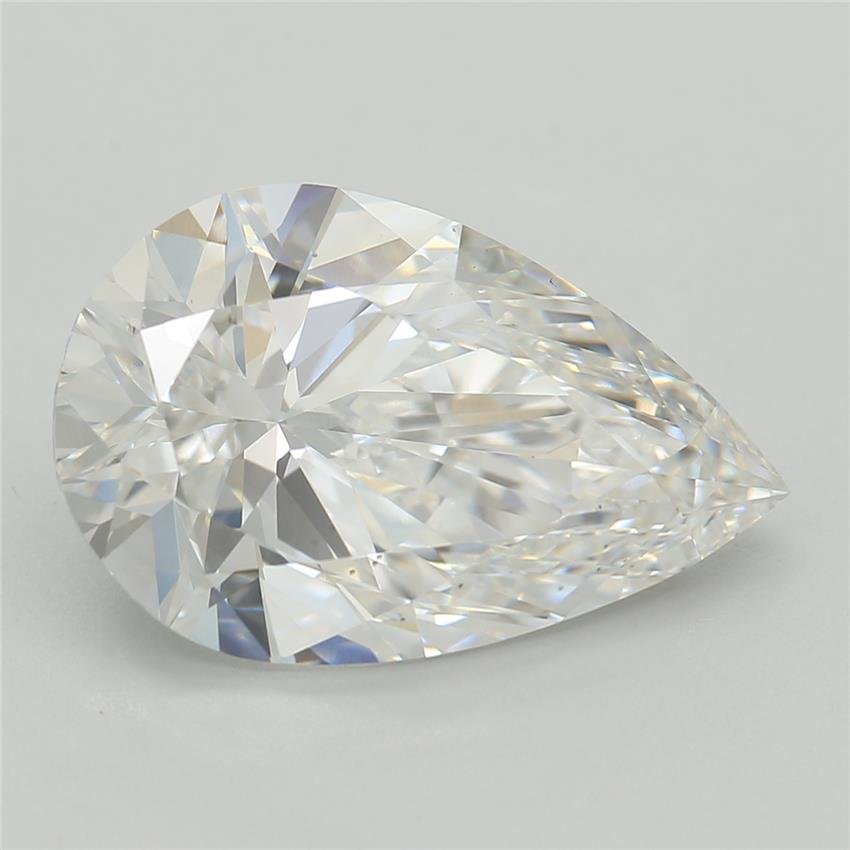 3.20ct E VS2 Rare Carat Ideal Cut Pear Lab Grown Diamond