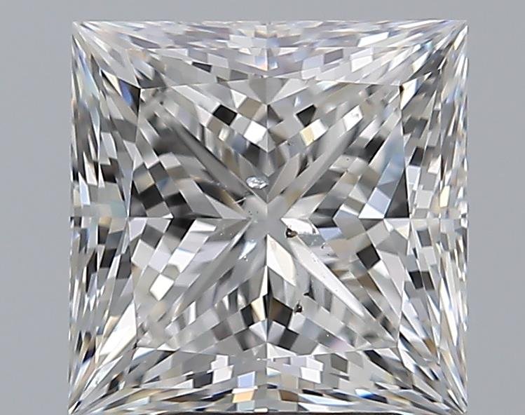 4.01ct E SI1 Rare Carat Ideal Cut Princess Diamond