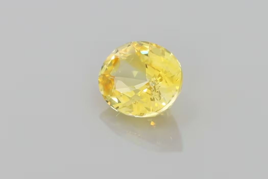 1.97 Carat Yellow Oval Sapphire