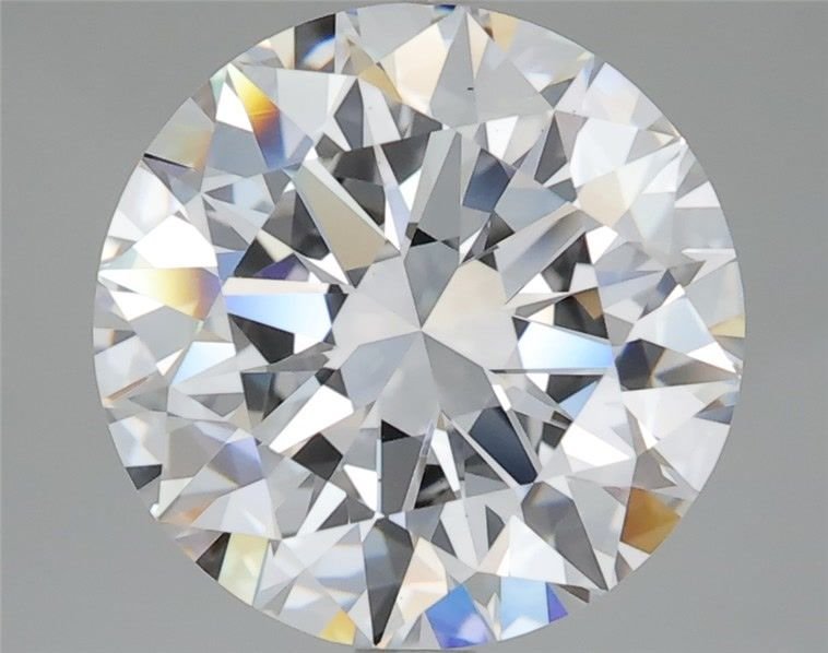 5.04ct D VS2 Rare Carat Ideal Cut Round Diamond