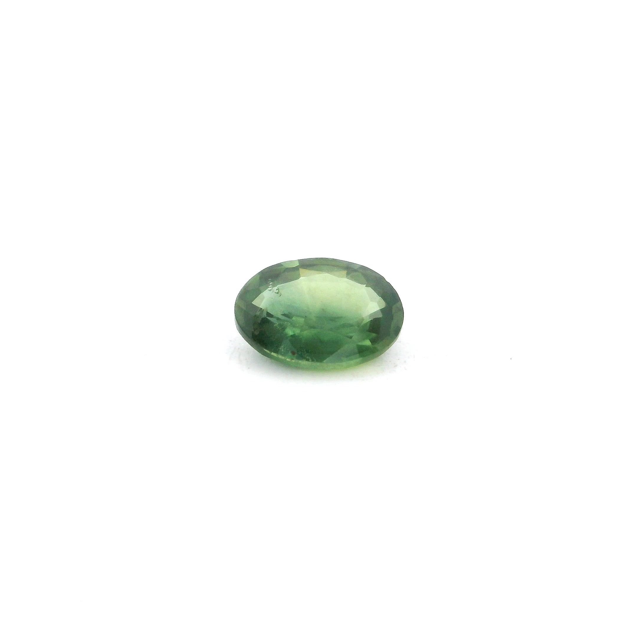 0.64 Carat Green Oval Sapphire