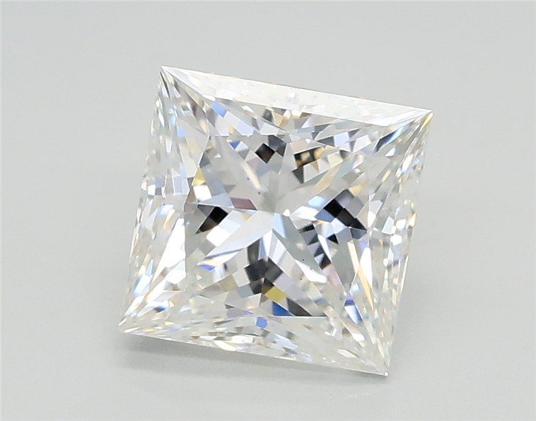1.56ct F VS2 Rare Carat Ideal Cut Princess Lab Grown Diamond