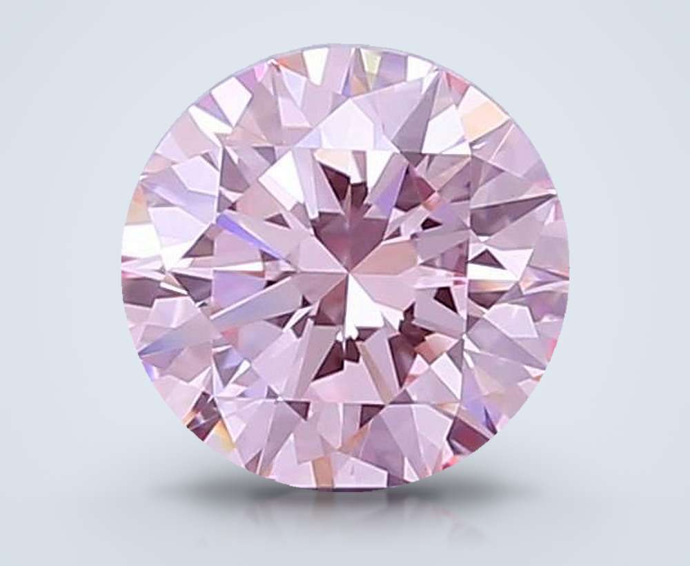 1.51 Ct. Fancy Intense Pink Round Lab Diamond