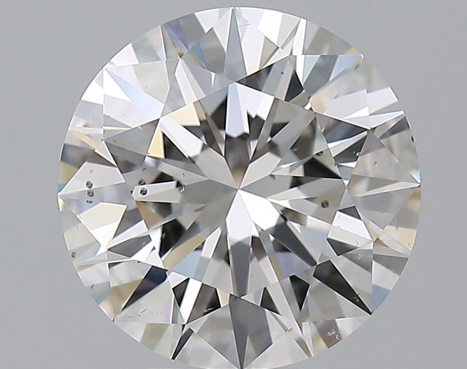 5.01ct G SI2 Rare Carat Ideal Cut Round Diamond