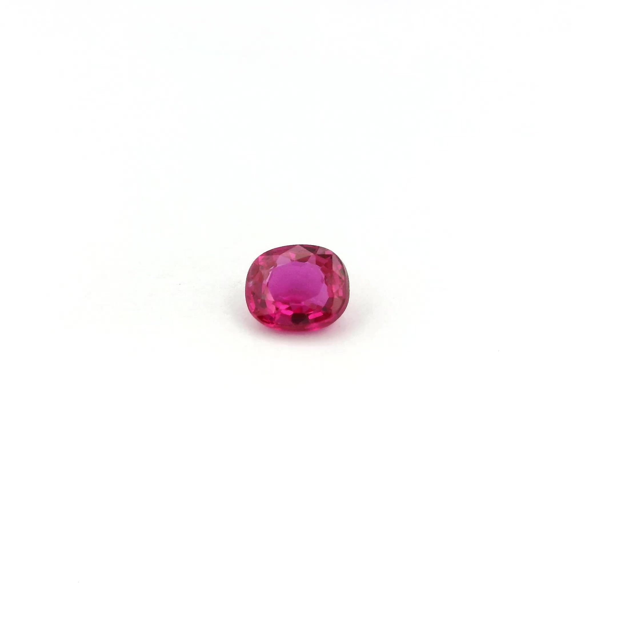 0.35 Carat Intense Red Cushion Ruby