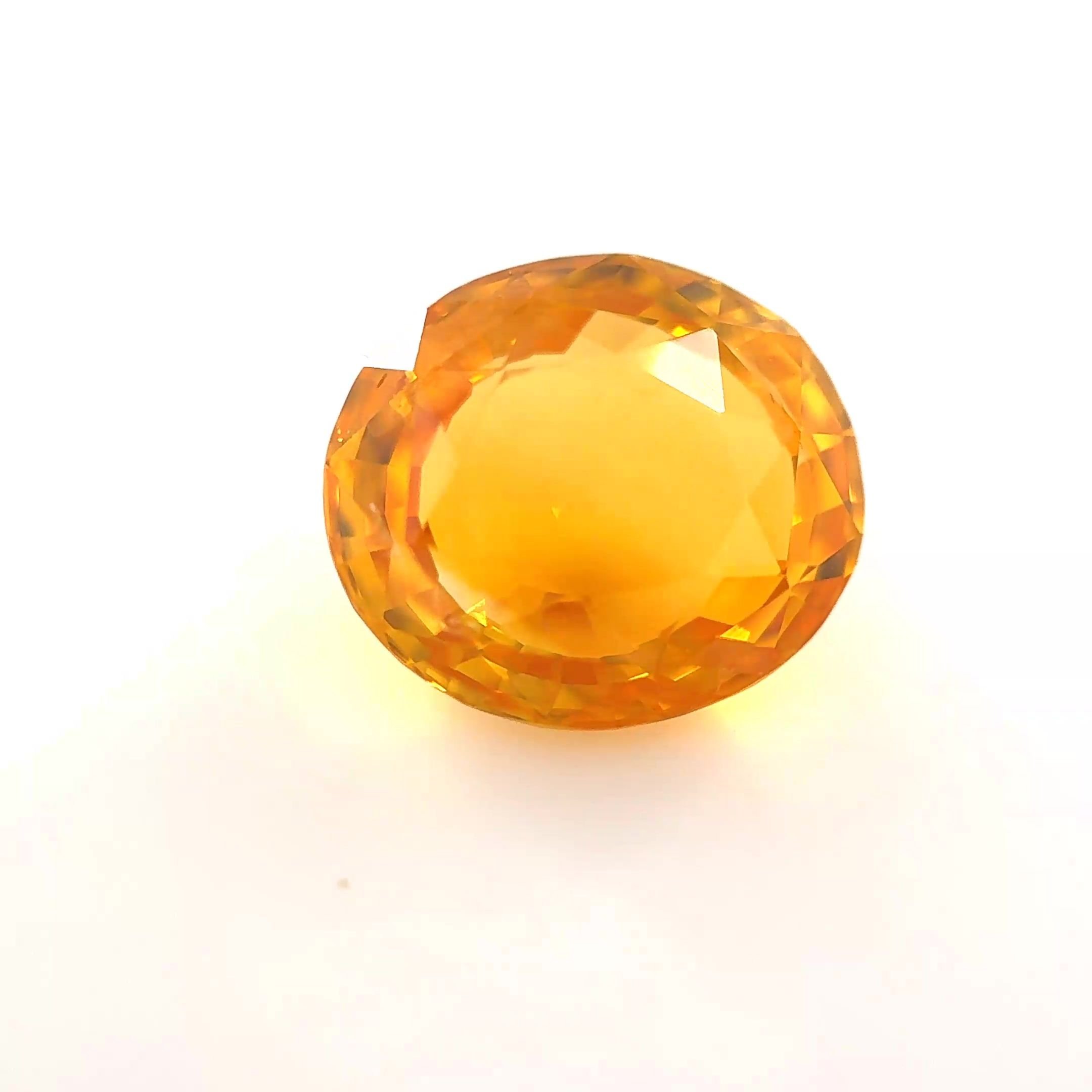 2.78 Carat Yellow Oval Sapphire