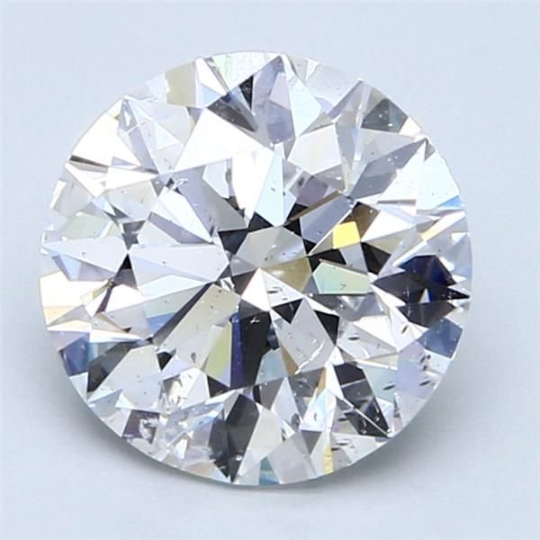 3.02ct D SI2 Rare Carat Ideal Cut Round Diamond