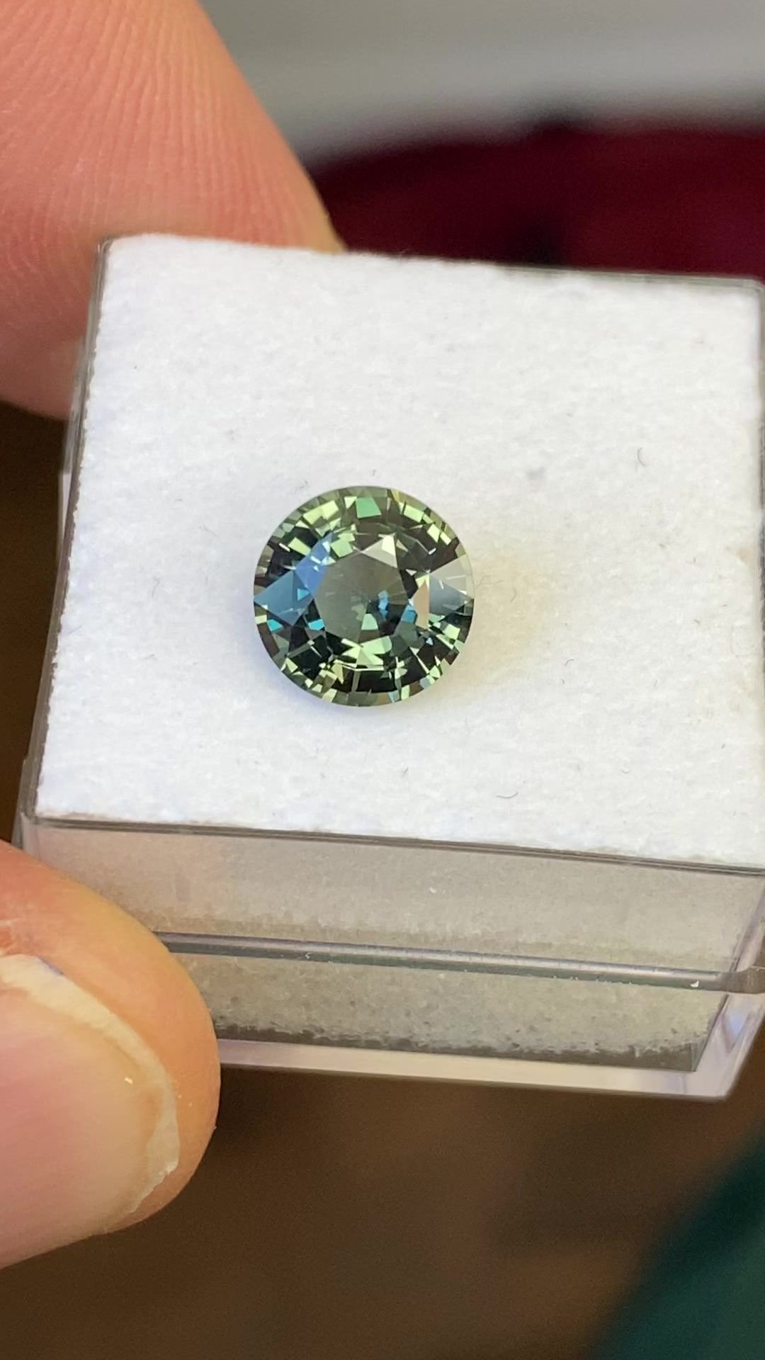 2.16 Carat Green Round Sapphire